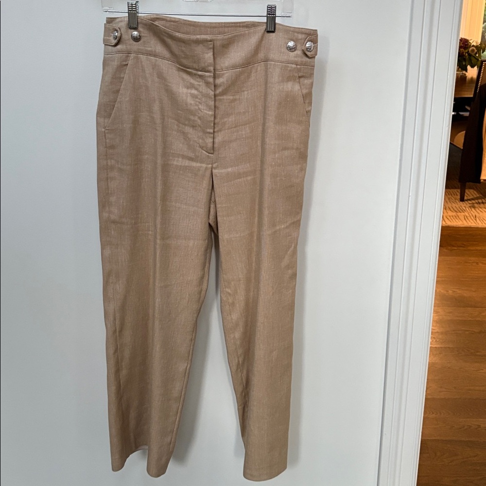 Stylish Veronica beard wide leg pants - tan/beige